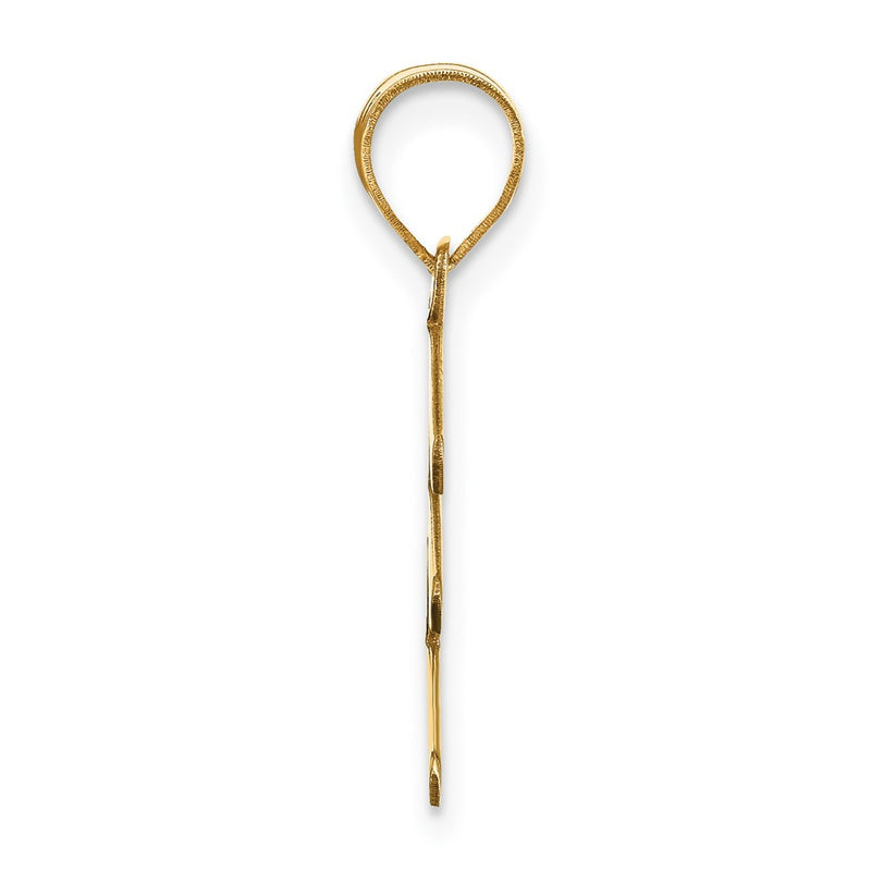 14k Yellow Gold 14k Polished Bubble Letter E Initial Pendant