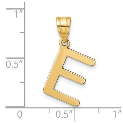 14k Yellow Gold 14k Polished Bubble Letter E Initial Pendant