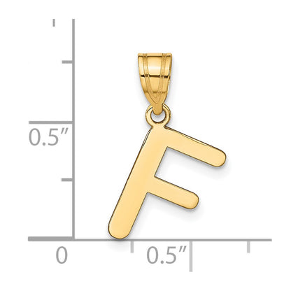 14k Yellow Gold 14k Polished Bubble Letter F Initial Pendant