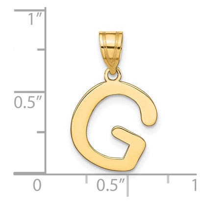 14k Yellow Gold 14k Polished Bubble Letter G Initial Pendant