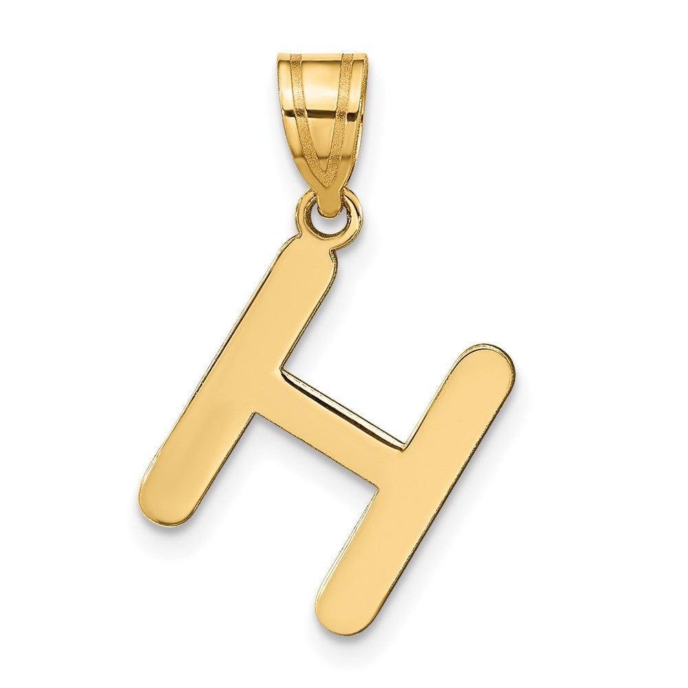 14k Yellow Gold 14k Polished Bubble Letter H Initial Pendant