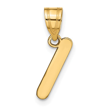 14k Yellow Gold 14k Polished Bubble Letter I Initial Pendant