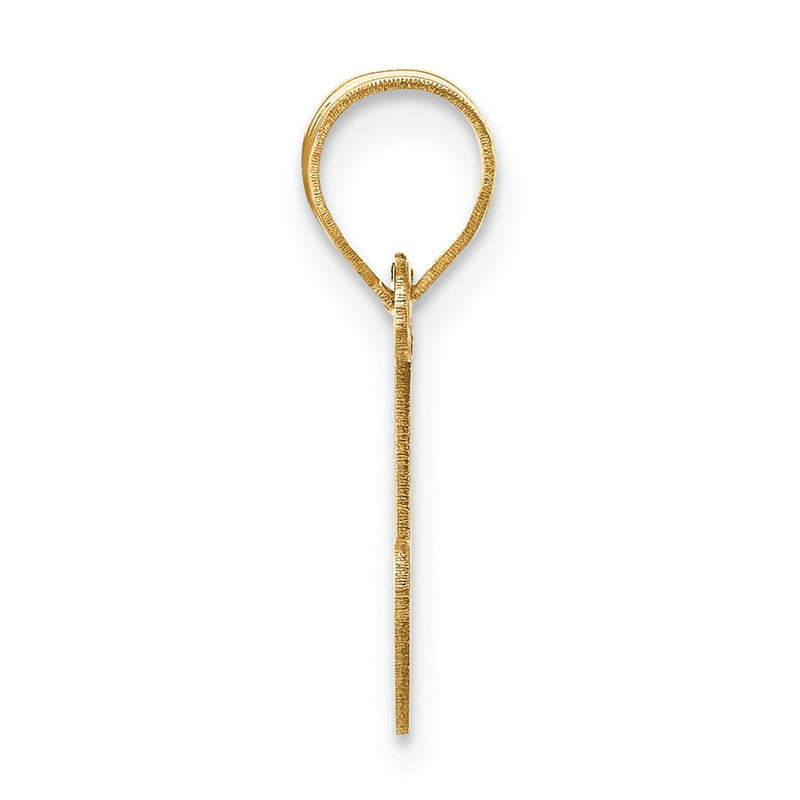 14k Yellow Gold 14k Polished Bubble Letter J Initial Pendant