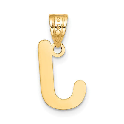 14k Yellow Gold 14k Polished Bubble Letter J Initial Pendant