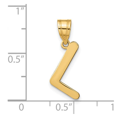 14k Yellow Gold 14k Polished Bubble Letter L Initial Pendant