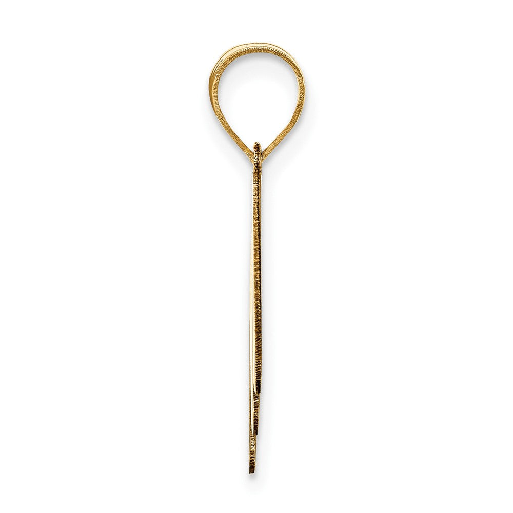 14k Yellow Gold 14k Polished Bubble Letter M Initial Pendant