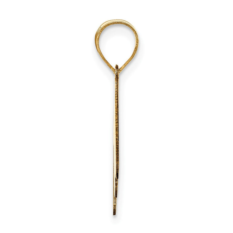 14k Yellow Gold 14k Polished Bubble Letter M Initial Pendant