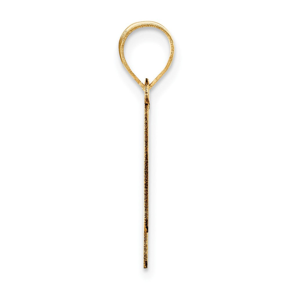 14k Yellow Gold 14k Polished Bubble Letter N Initial Pendant