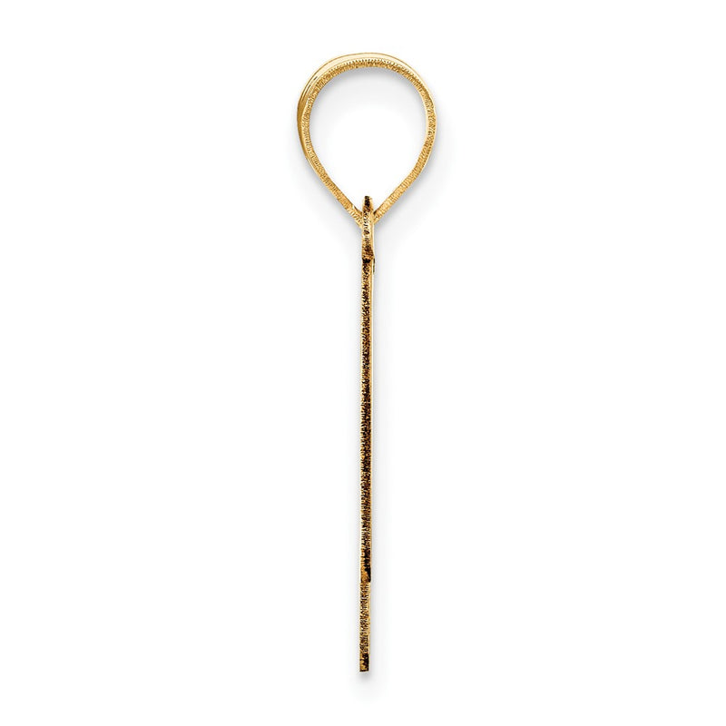 14k Yellow Gold 14k Polished Bubble Letter N Initial Pendant
