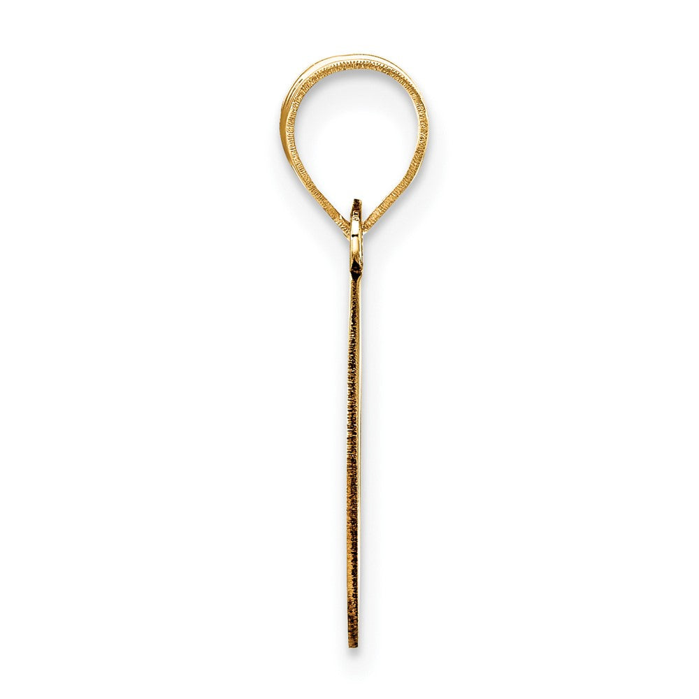 14k Yellow Gold 14k Polished Bubble Letter O Initial Pendant