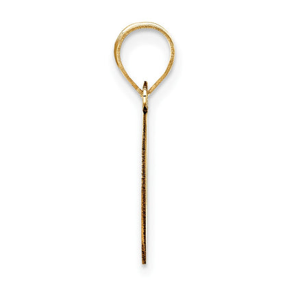 14k Yellow Gold 14k Polished Bubble Letter O Initial Pendant