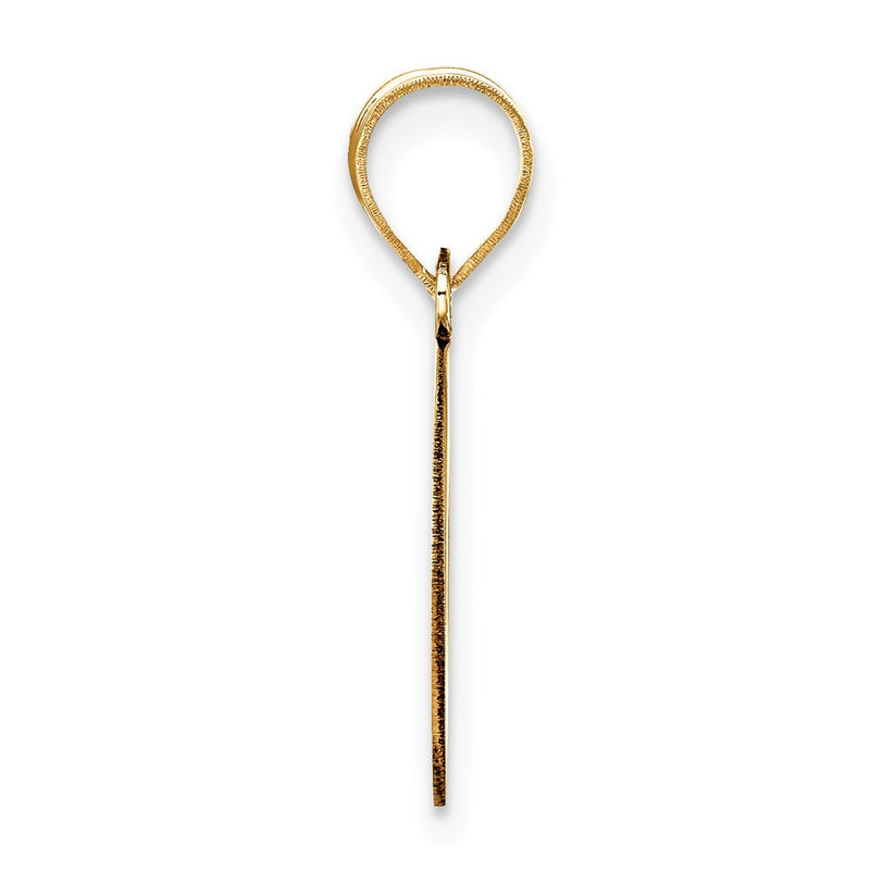 14k Yellow Gold 14k Polished Bubble Letter O Initial Pendant