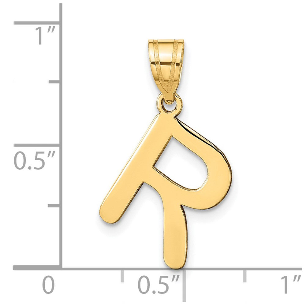 14k Yellow Gold 14k Polished Bubble Letter R Initial Pendant