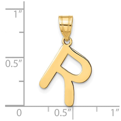 14k Yellow Gold 14k Polished Bubble Letter R Initial Pendant