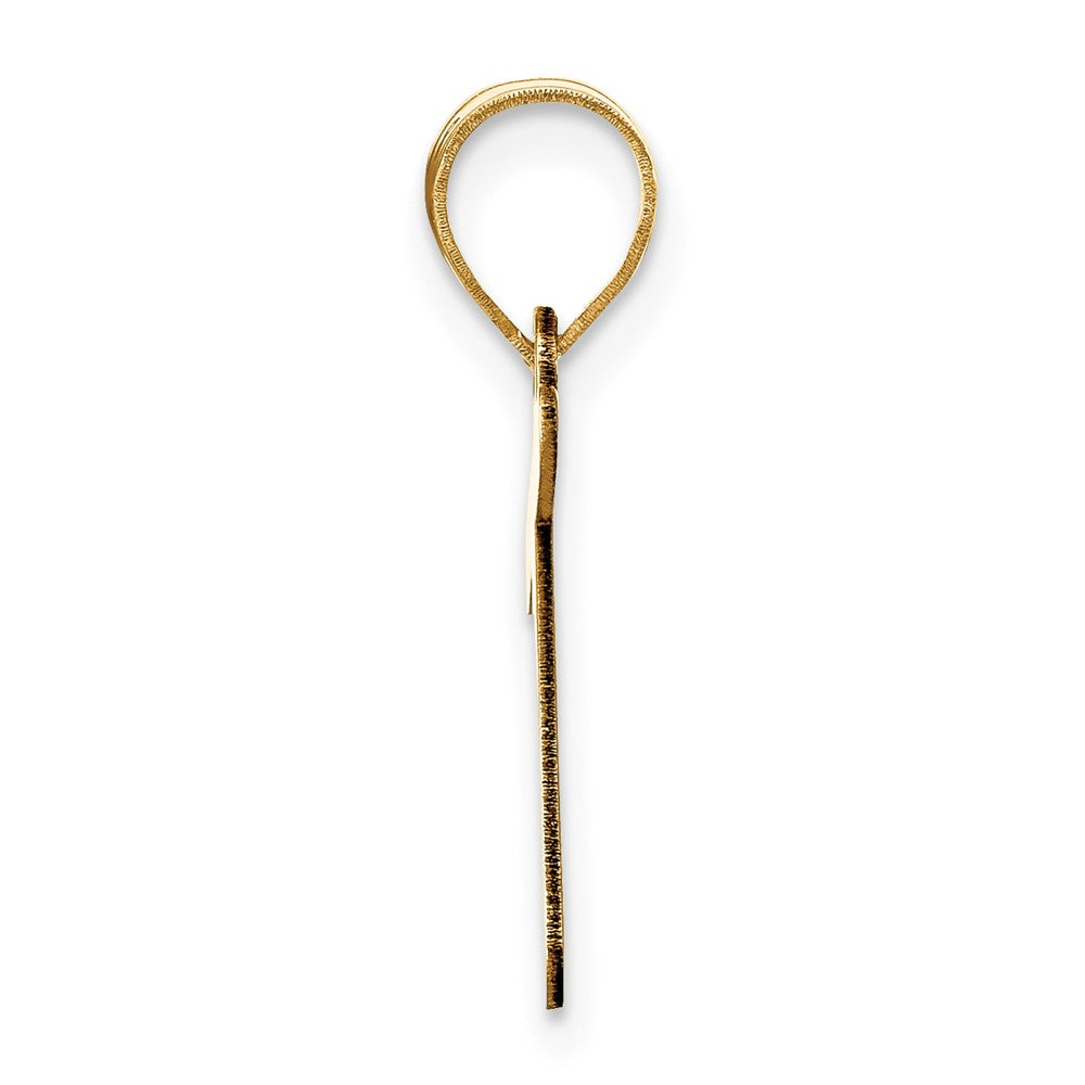 14k Yellow Gold 14k Polished Bubble Letter T Initial Pendant