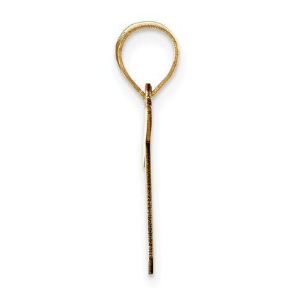 14k Yellow Gold 14k Polished Bubble Letter T Initial Pendant