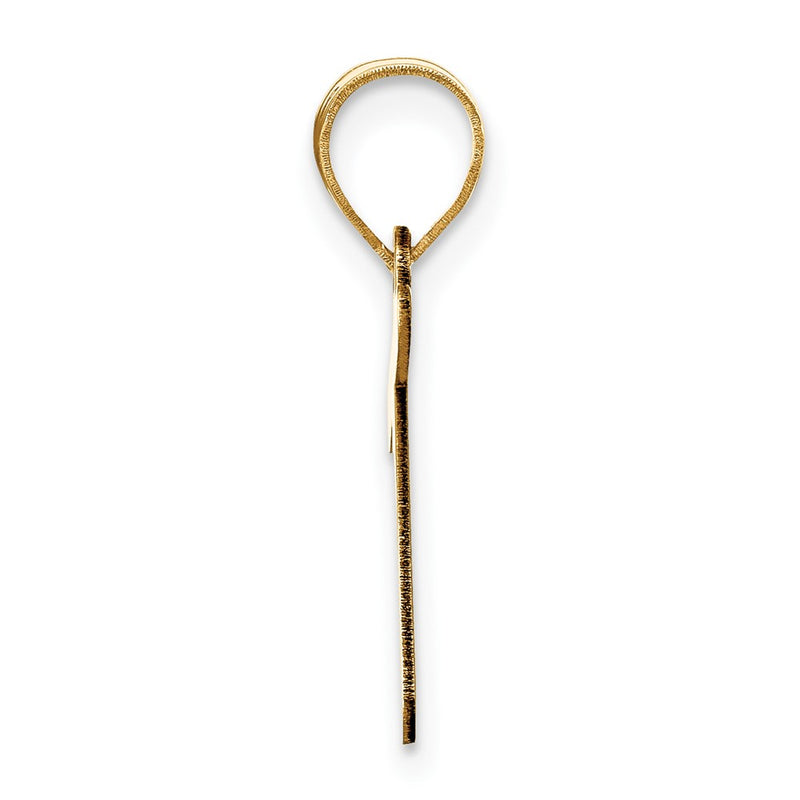 14k Yellow Gold 14k Polished Bubble Letter T Initial Pendant