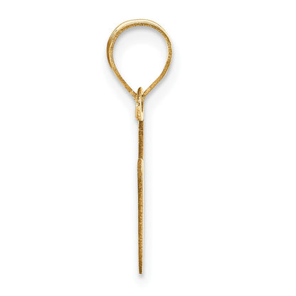 14k Yellow Gold 14k Polished Bubble Letter V Initial Pendant