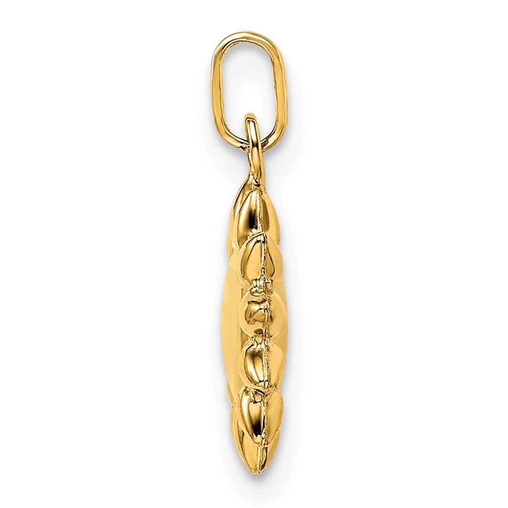 14k Yellow Gold 14k Polished Puffed Sun Pendant