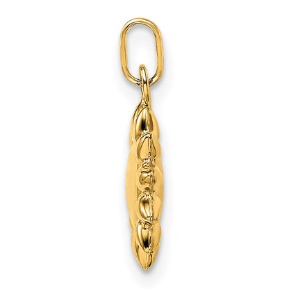 14k Yellow Gold 14k Polished Puffed Sun Pendant