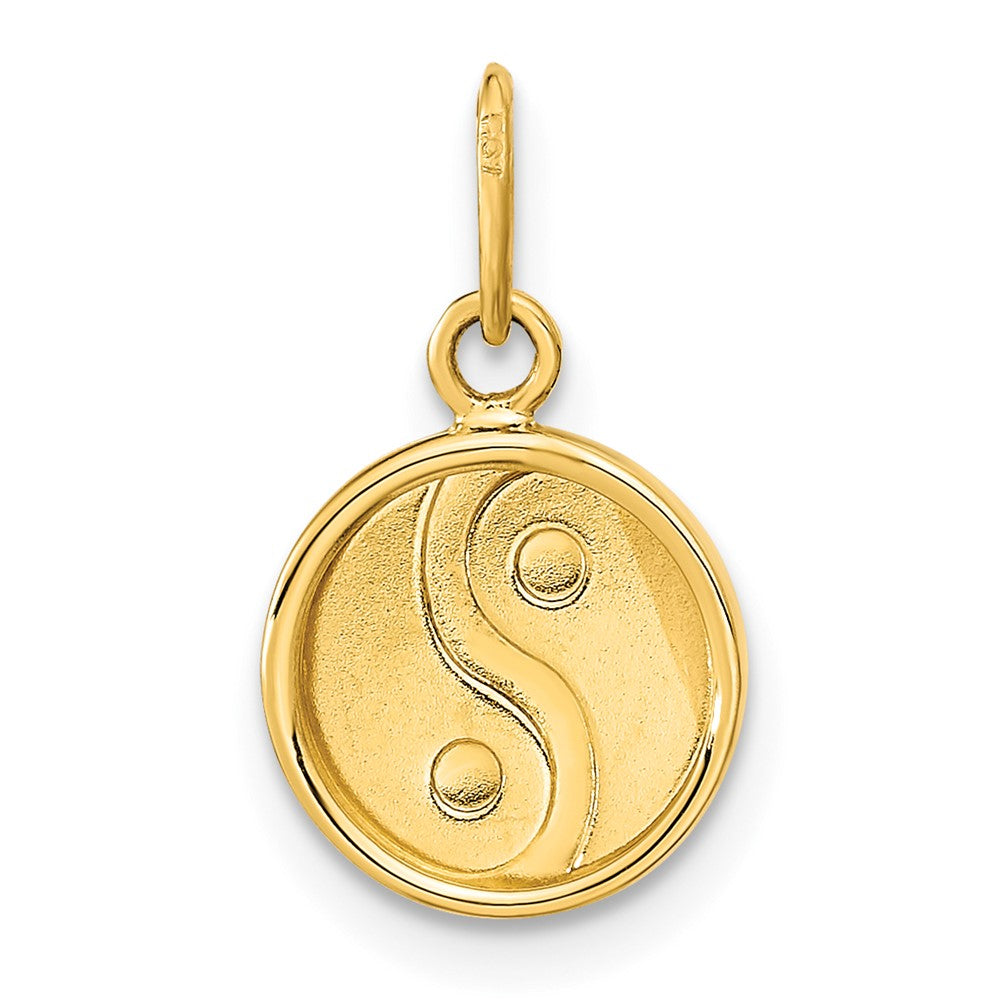 14k Yellow Gold 14K Polished Black/White Enamel Yin and Yang Pendant