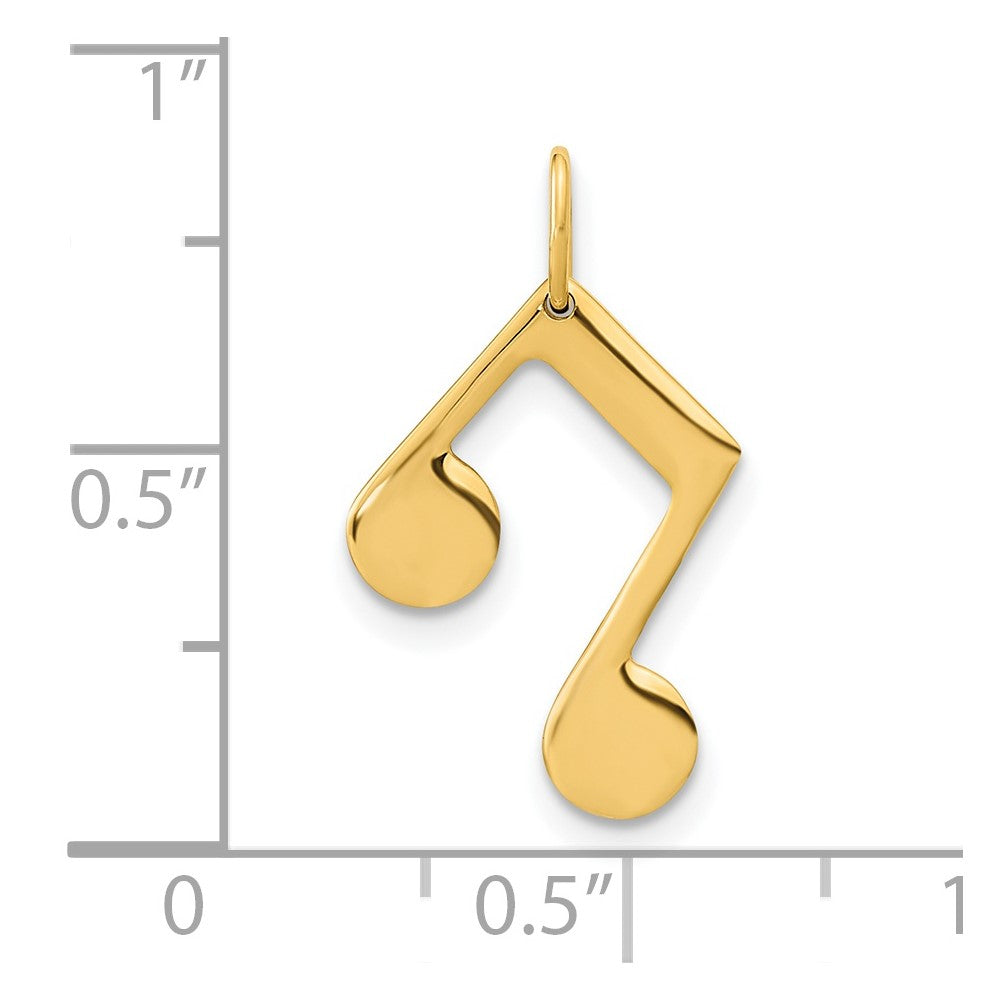 14k Yellow Gold 14K Polished Music Note Pendant