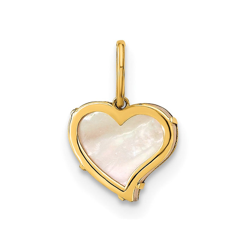 14k Yellow Gold 14K Polished Mother of Pearl Heart Pendant