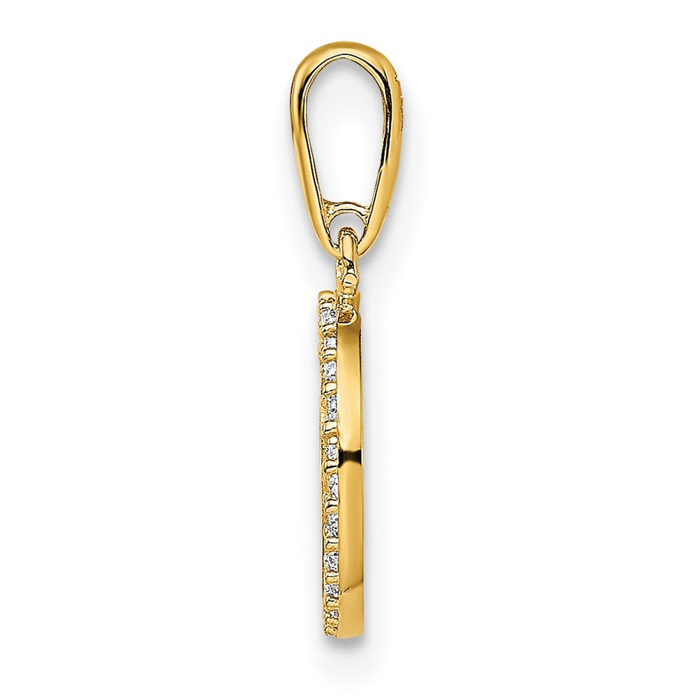 14k Yellow Gold 14k CZ Heart Pendant