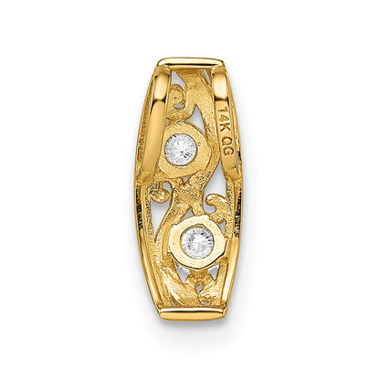 14k Yellow Gold 14k CZ Chain Slide