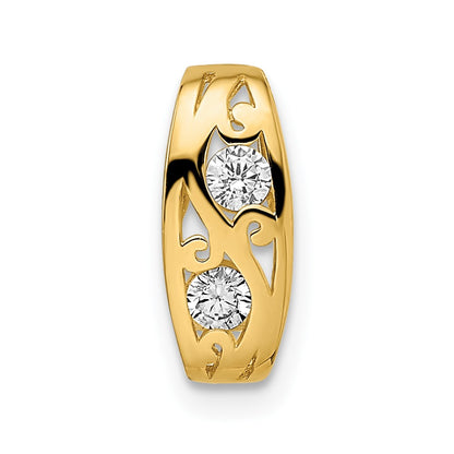 14k Yellow Gold 14k CZ Chain Slide