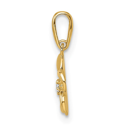 14k Yellow Gold 14k Flower Pendant