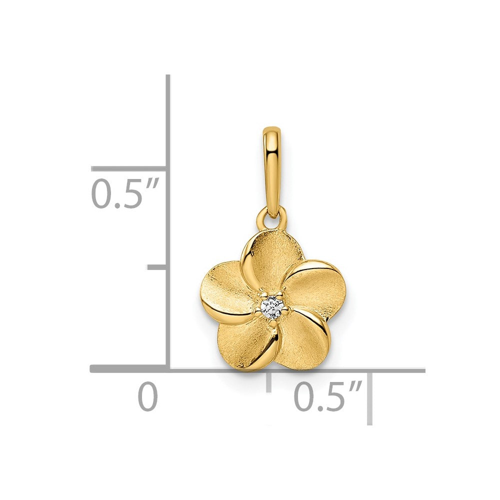 14k Yellow Gold 14k Flower Pendant
