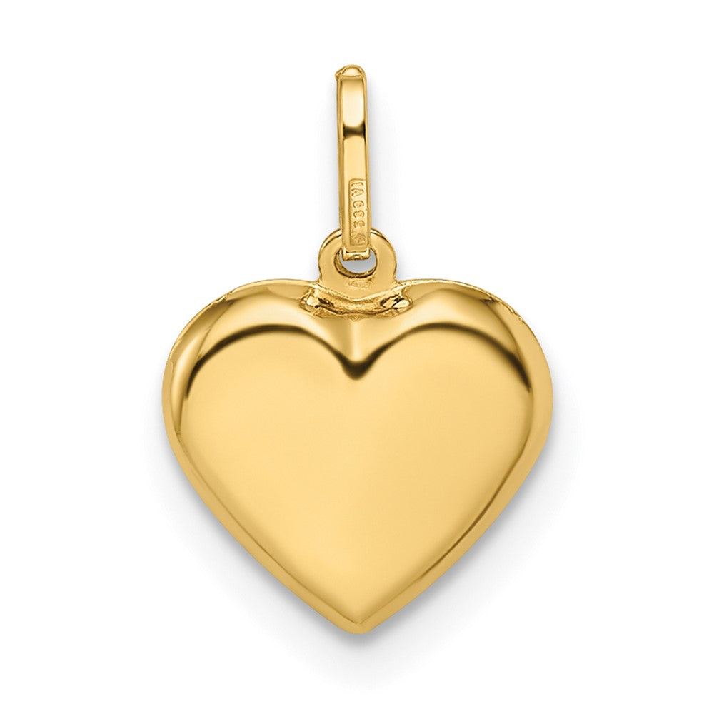 14k Yellow Gold 14k Polished Puffed Heart Pendant