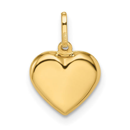 14k Yellow Gold 14k Polished Puffed Heart Pendant