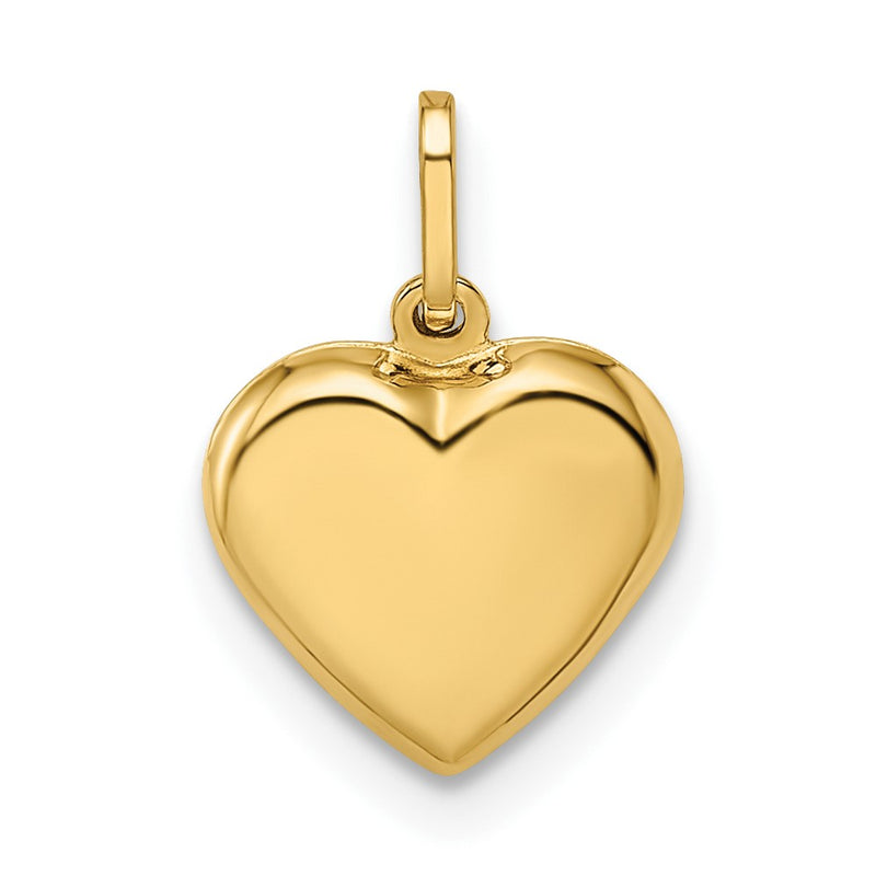 14k Yellow Gold 14k Polished Puffed Heart Pendant
