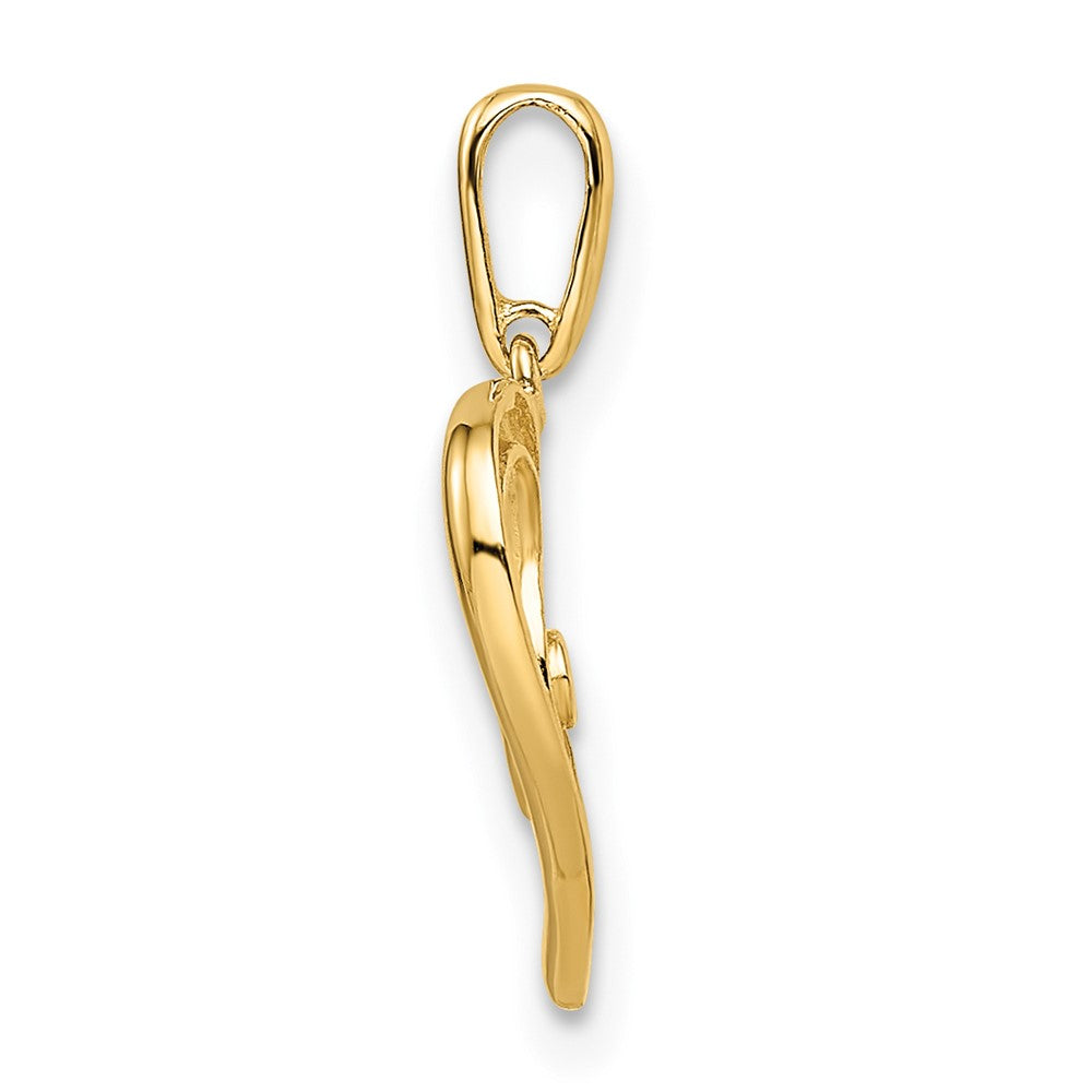 14k Yellow Gold 14k CZ Heart Pendant