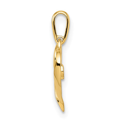 14k Yellow Gold 14k CZ Heart Pendant