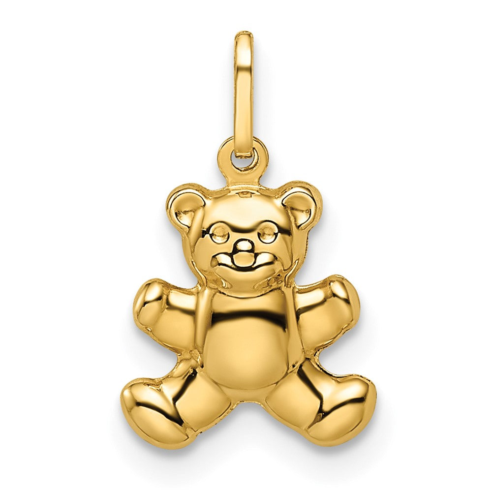 14k Yellow Gold 14k Polished Puffed Teddy Bear Pendant