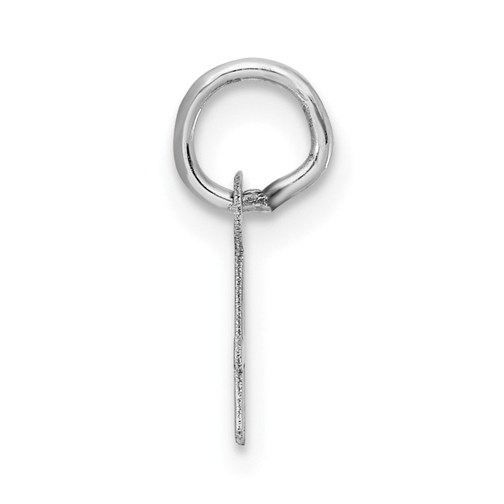 14K White Gold Small Script Letter Initial Charm