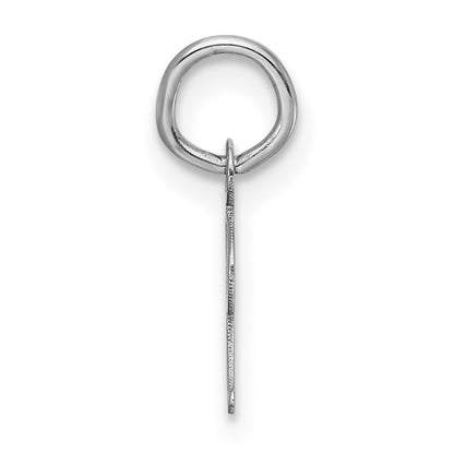 14K White Gold Small Script Letter I Initial Charm