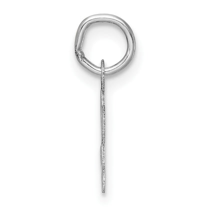 14K White Gold Small Script Letter L Initial Charm