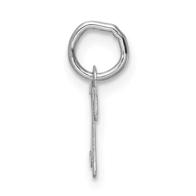14K White Gold Small Script Letter X Initial Charm