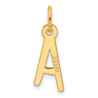 14K Yellow Gold Slanted Block Letter Initial Charm