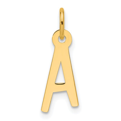 14K Yellow Gold Slanted Block Letter Initial Charm