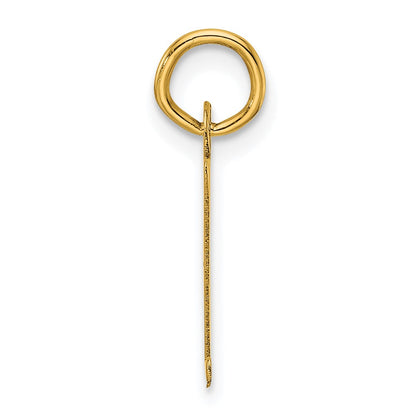 14K Yellow Gold Slanted Block Letter Z Initial Charm