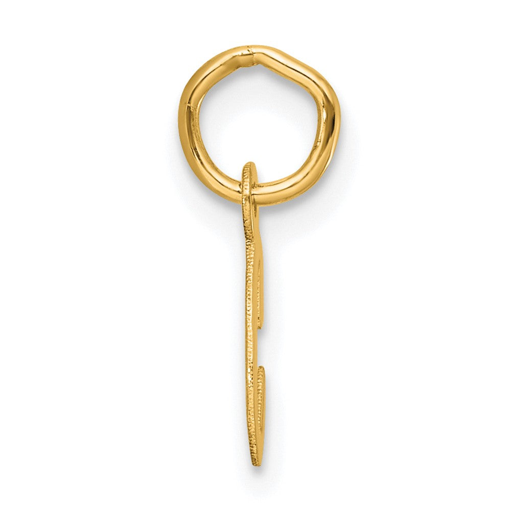 14K Yellow Gold Small Script Letter C Initial Charm