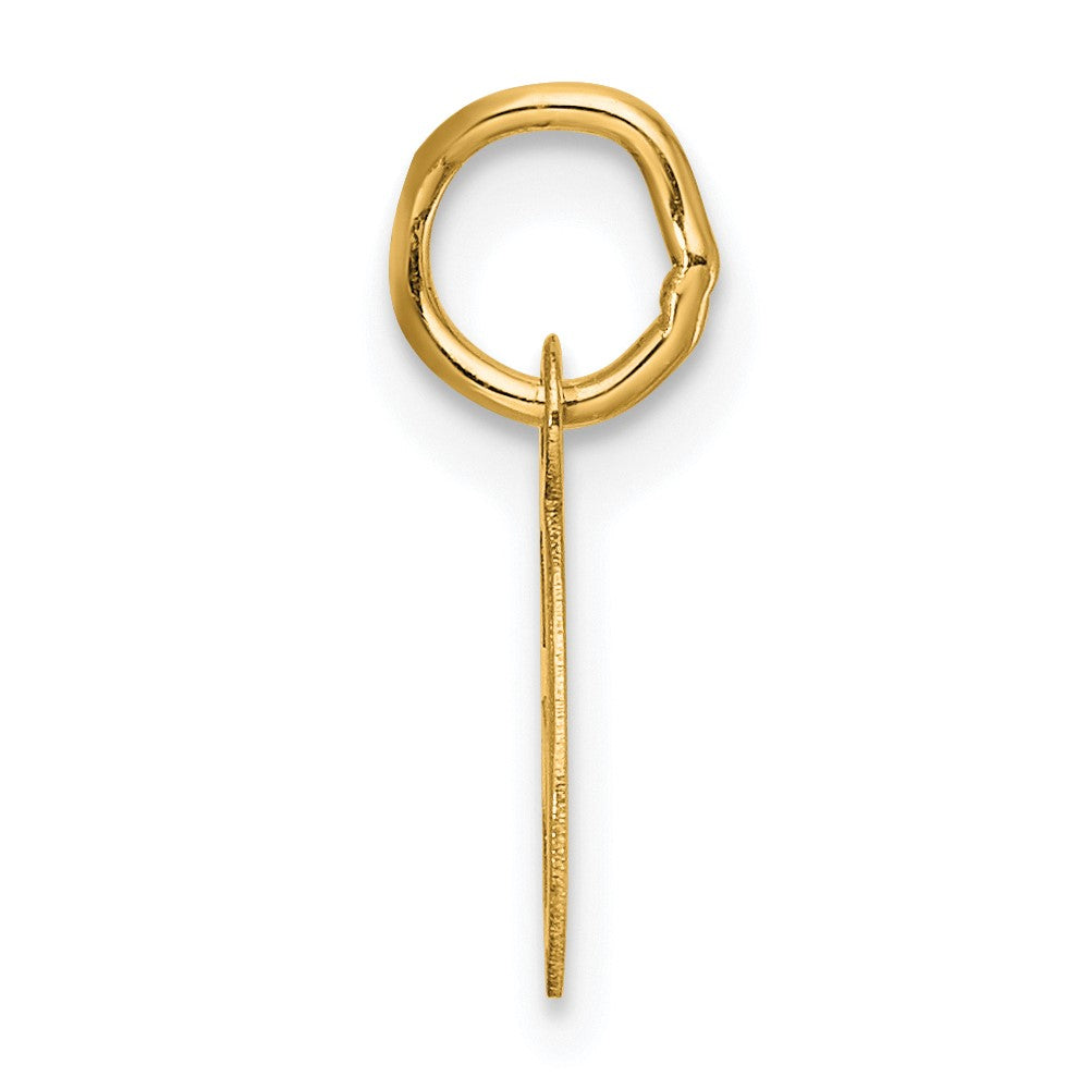 14K Yellow Gold Small Script Letter G Initial Charm