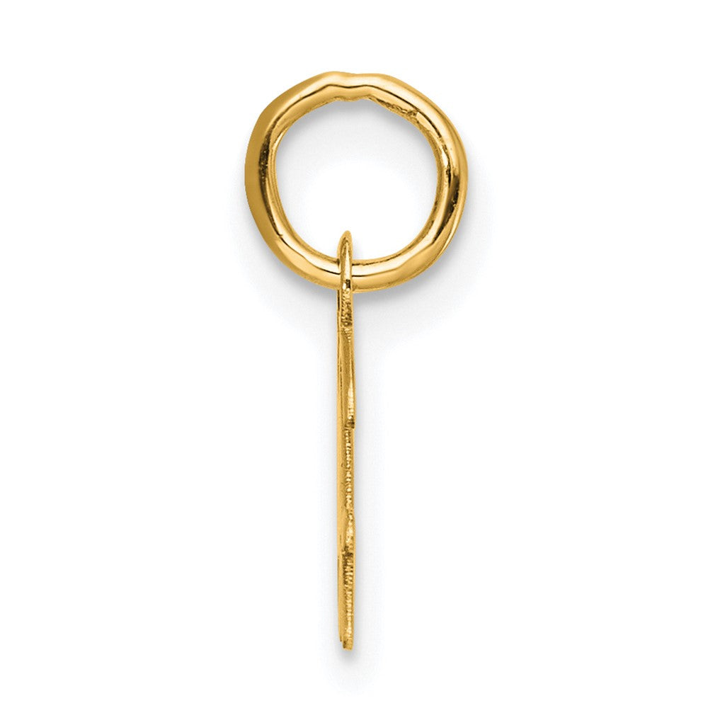 14K Yellow Gold Small Script Letter H Initial Charm