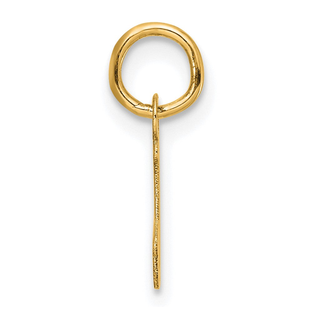 14K Yellow Gold Small Script Letter J Initial Charm