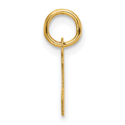 14K Yellow Gold Small Script Letter J Initial Charm